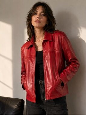 The Leather Shop - Argentinian Soft Leather Zip-Front Jacket BNWOT